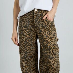 Damson Madder Cheetah Cargo Jeans NWT